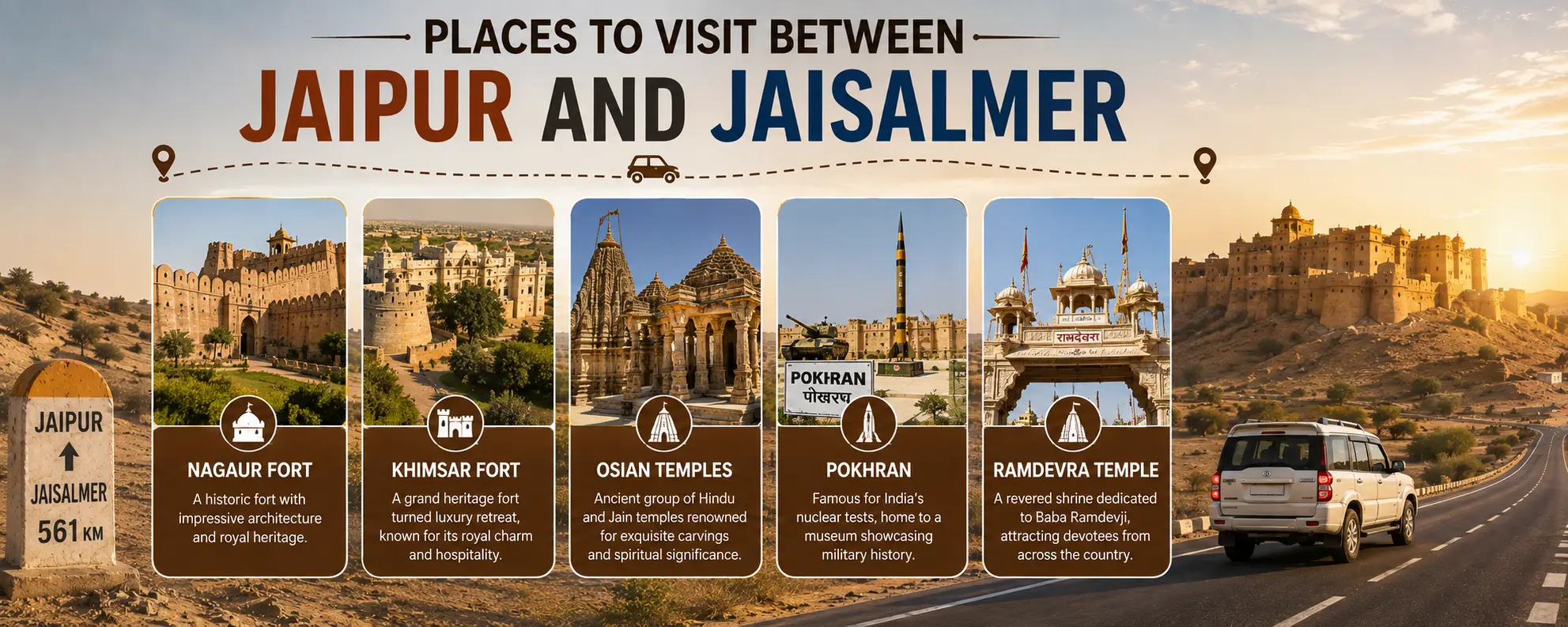 Places to Visit Between Jaipur and Jaisalmer